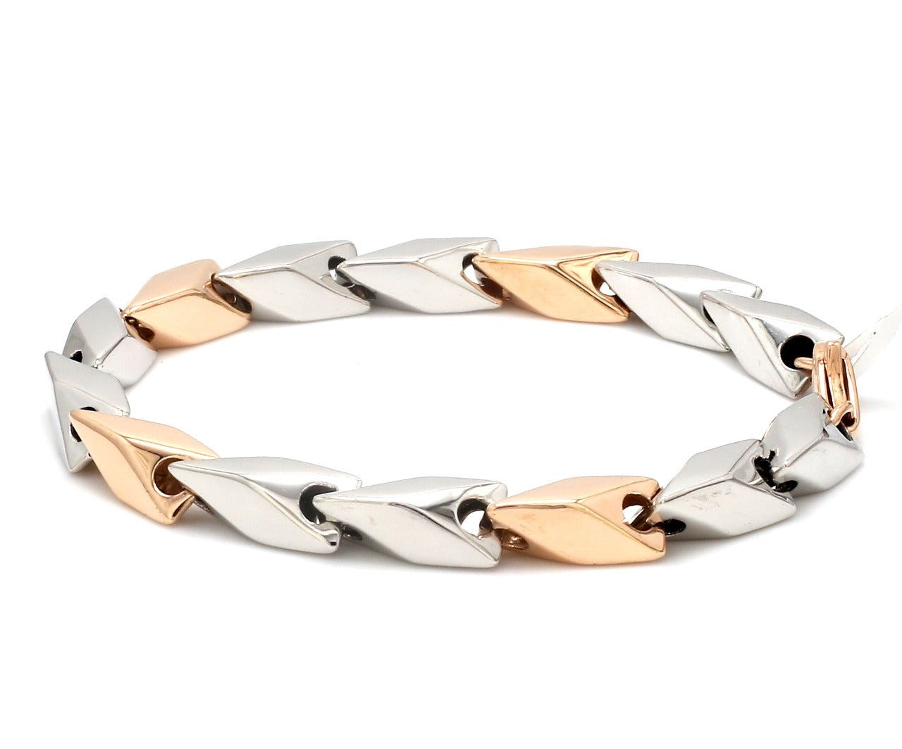 Platinum & Rose gold Bracelet for Men JL PTB 1077   Jewelove.US