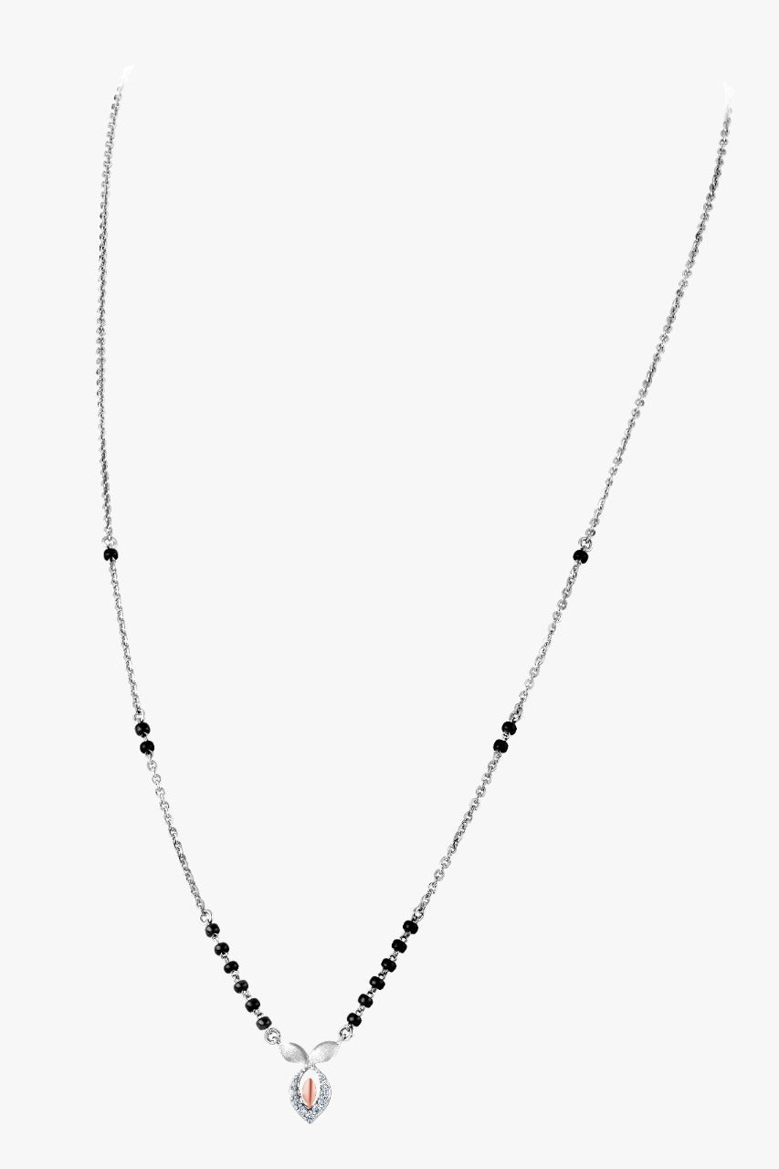 Platinum Rose Gold Diamond Mangalsutra for Women JL PT CH 1094   Jewelove.US