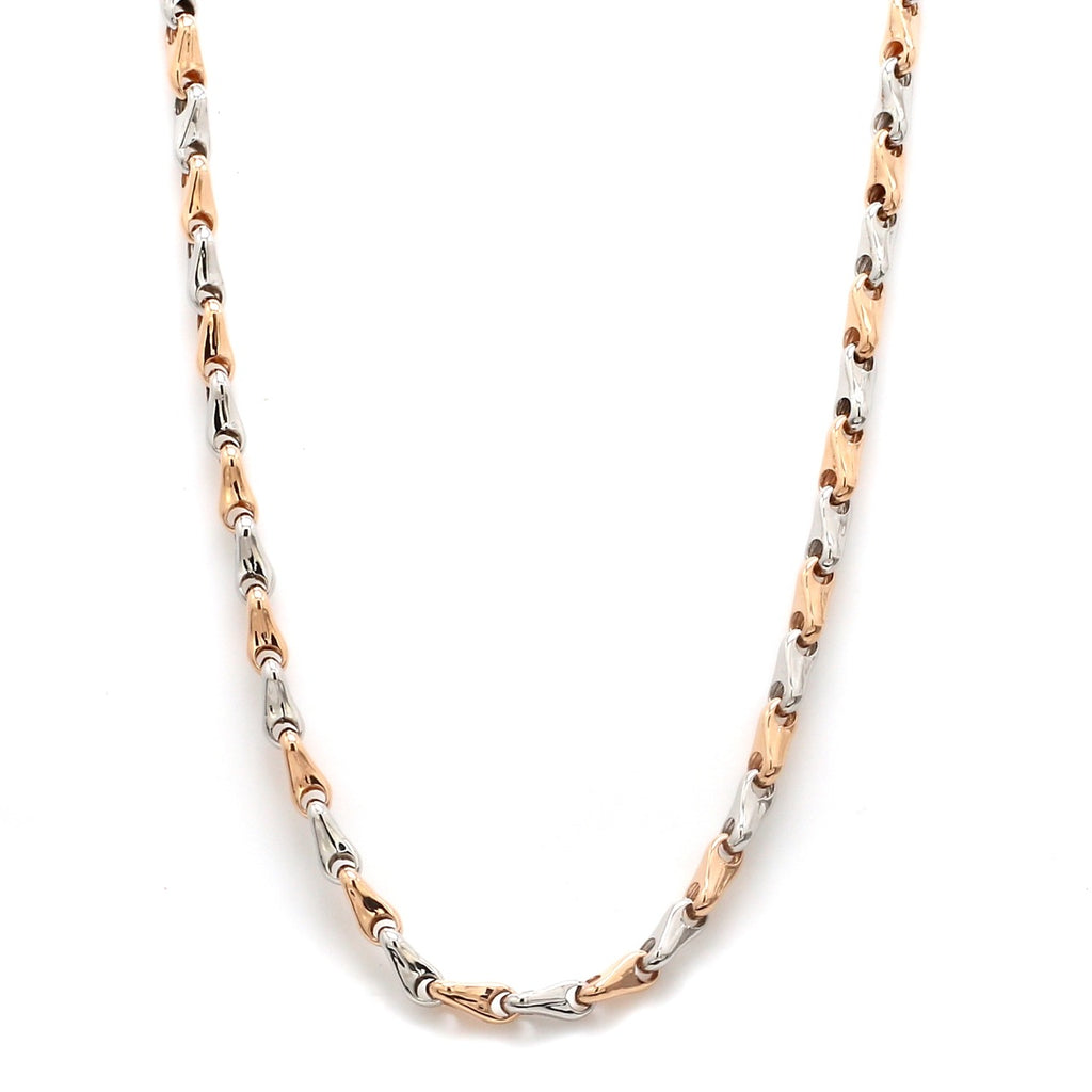 Platinum & Rose Gold Chain for Men JL PT CH 1103   Jewelove.US