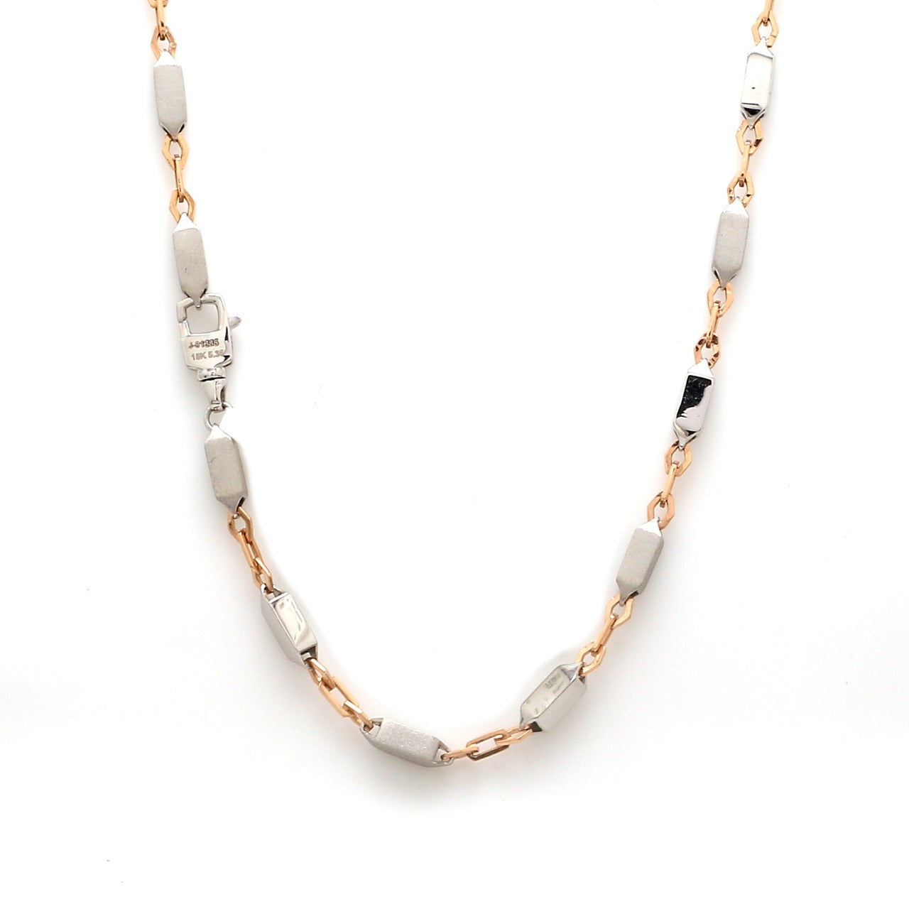 Designer Platinum & Rose Gold Chain for Men JL PT CH 1108   Jewelove.US