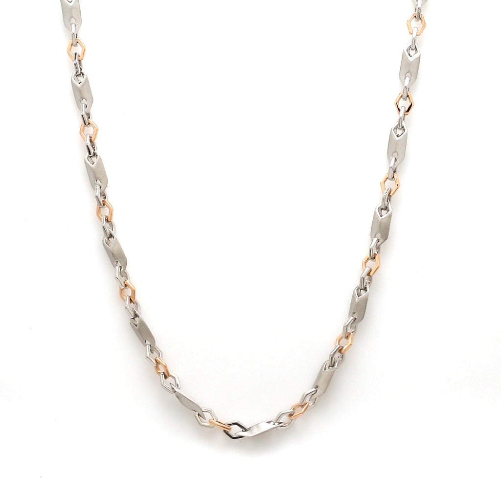 Designer Platinum & Rose Gold Chain for Men JL PT CH 1109   Jewelove.US