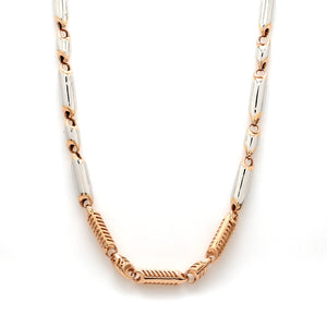 Heavy Platinum & Rose Gold Chain for Men JL PT CH 1110   Jewelove.US