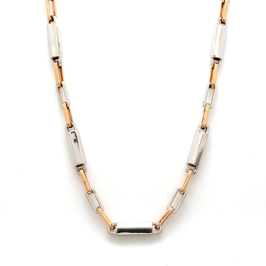 Designer Platinum & Rose Gold Chain for Men JL PT CH 1111   Jewelove.US