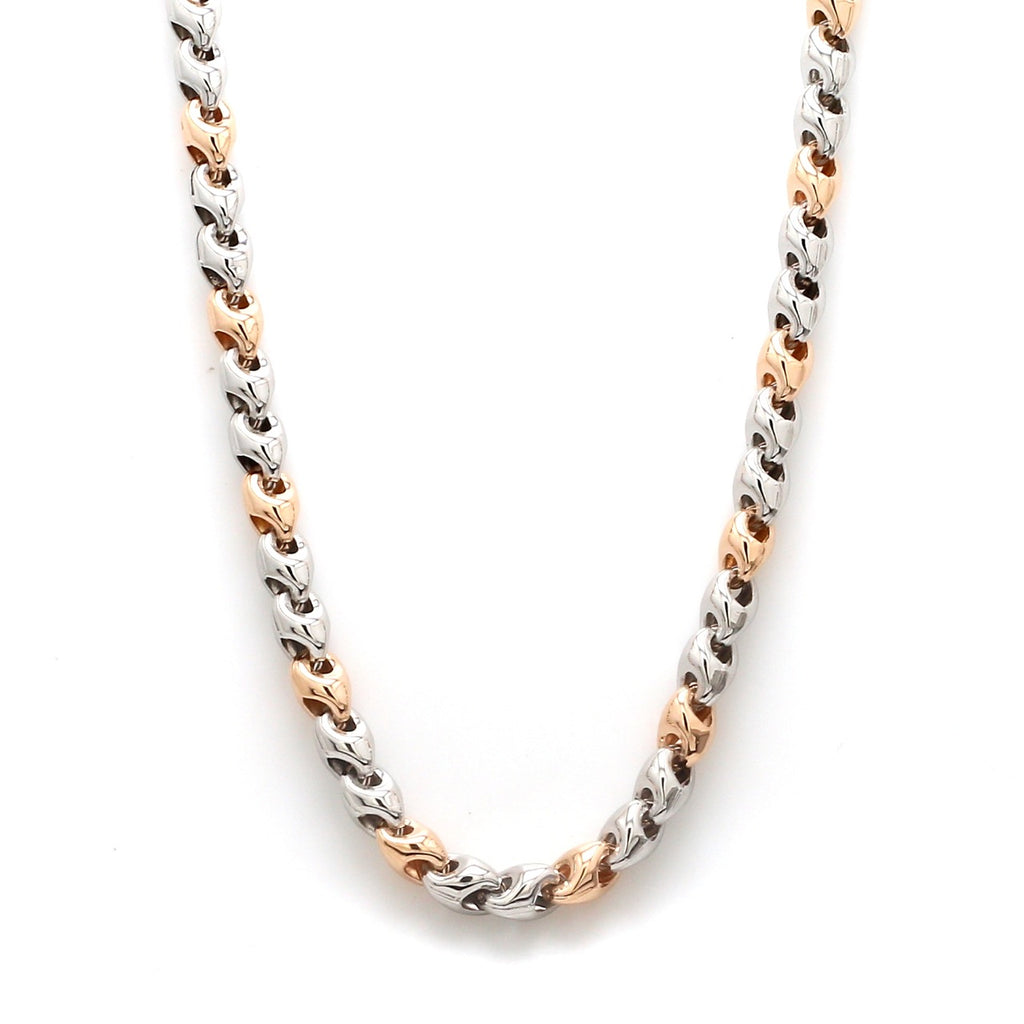 Heavy Platinum & Rose Gold Chain for Men JL PT CH 1104   Jewelove.US