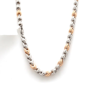 Heavy Platinum & Rose Gold Chain for Men JL PT CH 1104   Jewelove.US