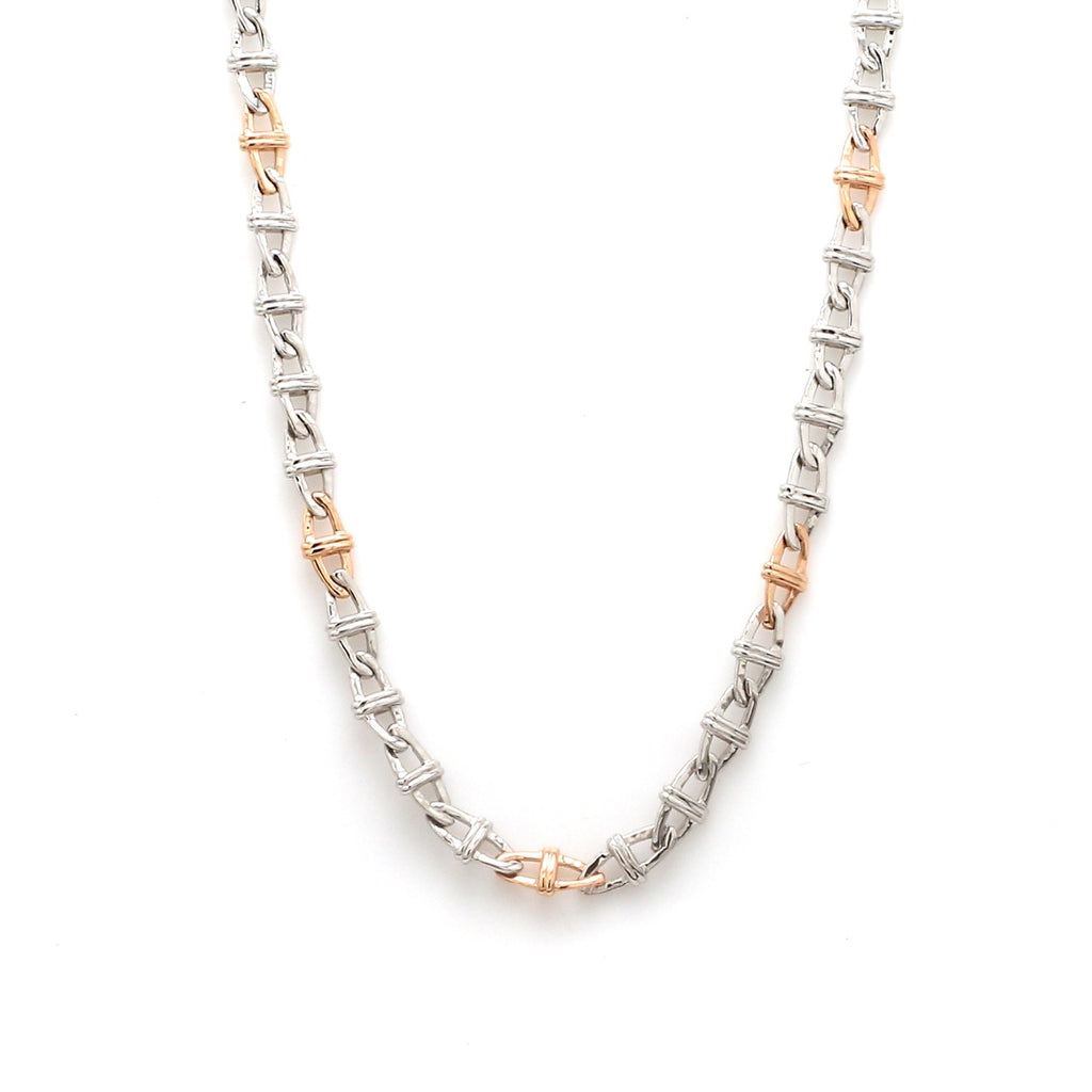 Designer Platinum & Rose Gold Chain for Men JL PT CH 1105   Jewelove.US