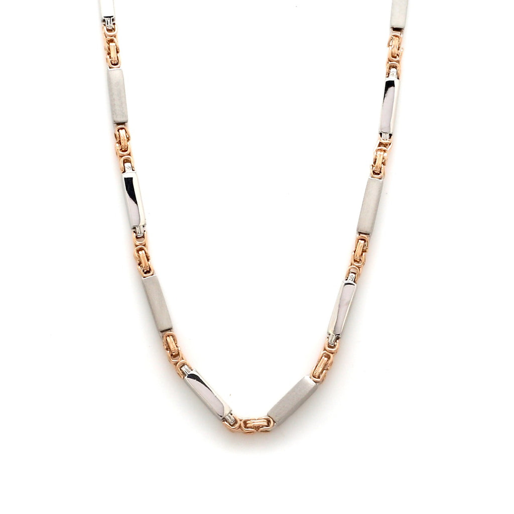 Designer Platinum & Rose Gold Chain for Men JL PT CH 1106   Jewelove.US