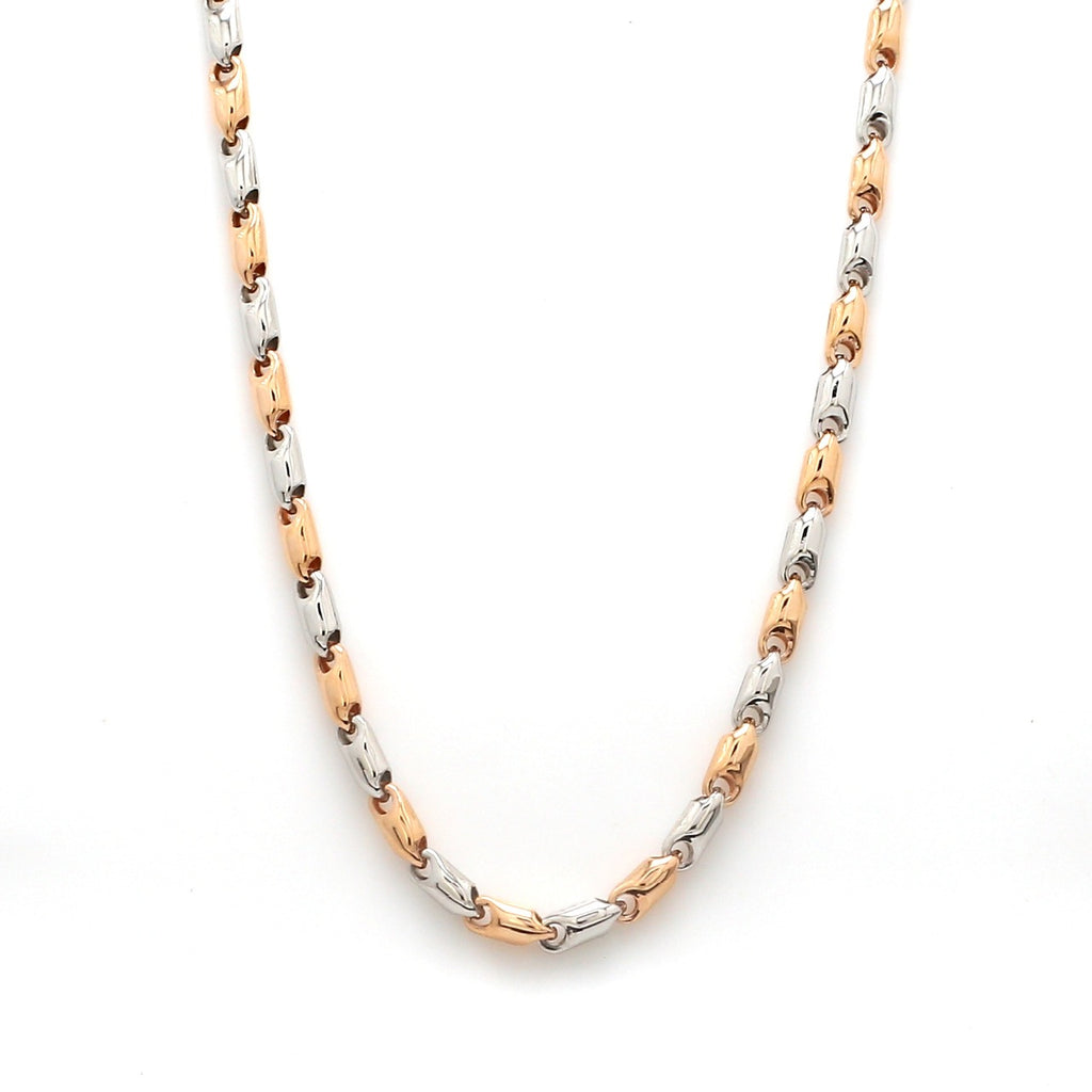 Platinum & Rose Gold Chain for Men JL PT CH 1107   Jewelove.US