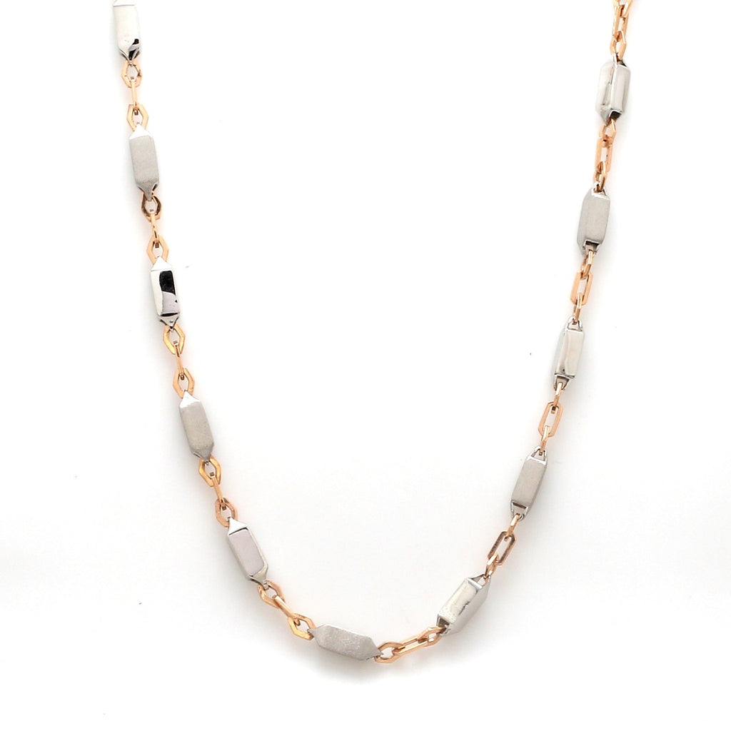 Designer Platinum & Rose Gold Chain for Men JL PT CH 1108   Jewelove.US