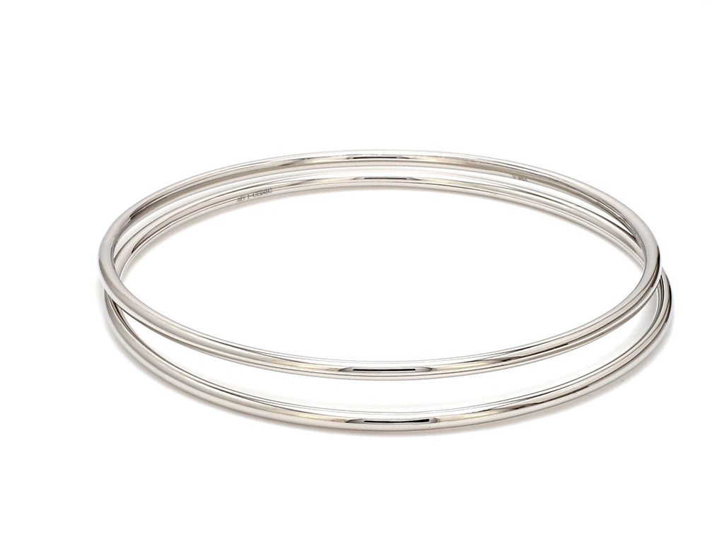 2mm Hollow Platinum Bangle Lightweight for Women JL PTB 1101   Jewelove