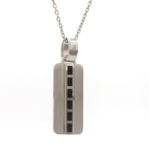 Men of Platinum | Black Enamel Pendant for Men JL PT P 247   Jewelove.US