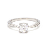 Load image into Gallery viewer, 0.30cts Solitaire Diamond Platinum Twisted Shank Ring JL PT 2004   Jewelove.US
