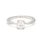 Load image into Gallery viewer, 0.50cts Solitaire Diamond Platinum Twisted Shank Ring JL PT 2004-A   Jewelove.US
