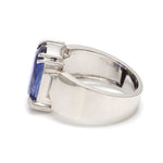 Load image into Gallery viewer, Heavy Platinum Blue Sapphire Ring for Men JL PT 2014   Jewelove
