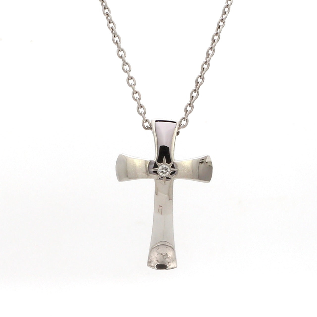 Platinum Single Diamond Cross Pendant JL PT P 309   Jewelove