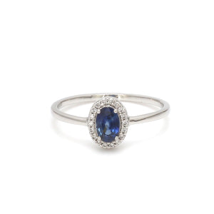 Oval Shape Blue Sapphire Platinum Diamond Engagement Ring JL PT LR 7027