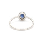 Load image into Gallery viewer, Oval Shape Blue Sapphire Platinum Diamond Engagement Ring JL PT LR 7027
