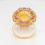 Load image into Gallery viewer, 18K Gold Opal Ring with Ruby &amp; Diamond for Women JL AU Opal Ring   Jewelove
