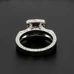 Load image into Gallery viewer, 14K White Gold Cushion Cut Solitaire Ring with Halo Accents Diamonds JL AU 1212   Jewelove
