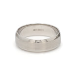 Load image into Gallery viewer, 7mm Beveled Edges Plain Platinum Ring for Men JL PT 616 - Solid   Jewelove.US

