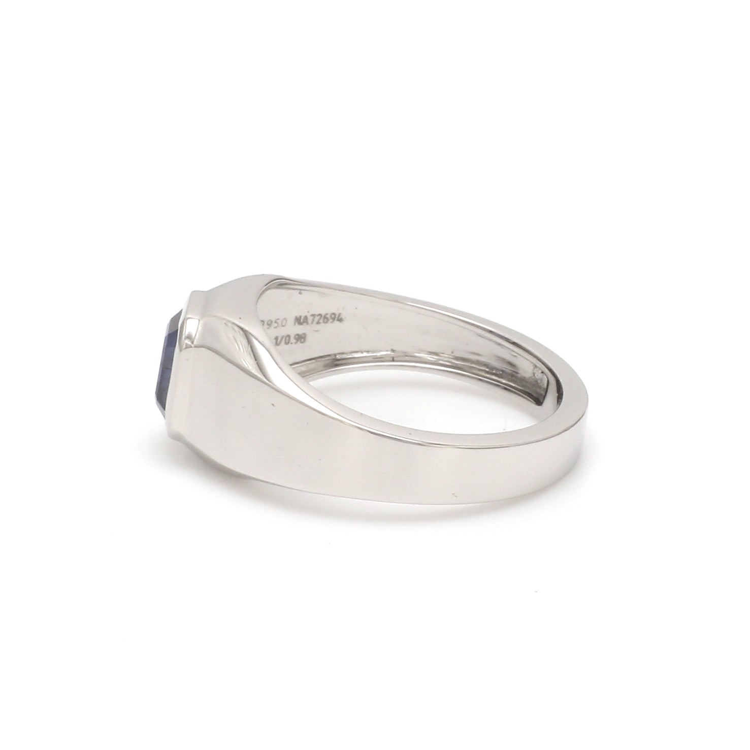 1 Carat Approx  Blue Sapphire Platinum Ring JL PT 1218   Jewelove