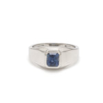 Load image into Gallery viewer, 1 Carat Approx  Blue Sapphire Platinum Ring JL PT 1218   Jewelove
