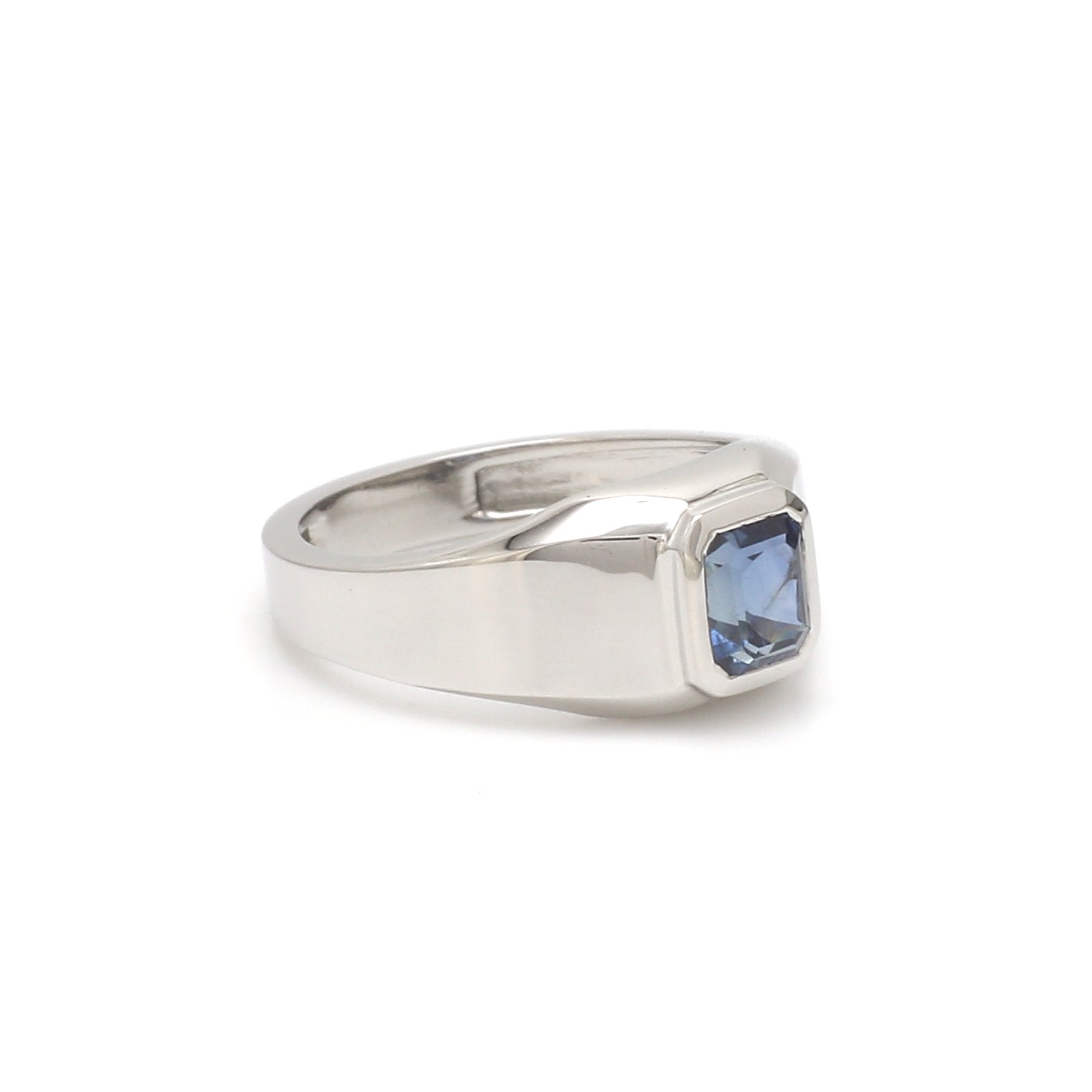 1 Carat Approx  Blue Sapphire Platinum Ring JL PT 1218   Jewelove