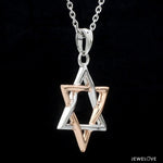 Load image into Gallery viewer, Star of David Platinum Rose Gold Pendant JL PT P 312   Jewelove.US
