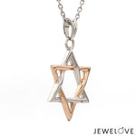 Load image into Gallery viewer, Star of David Platinum Rose Gold Pendant JL PT P 312   Jewelove.US
