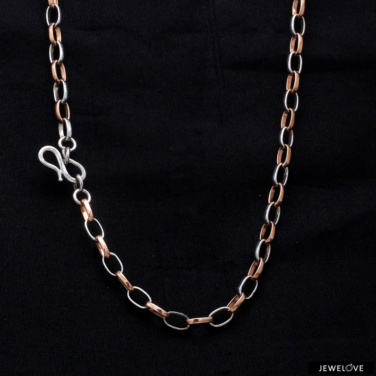 Platinum + Rose Gold Chain for Men JL PT CH 1042