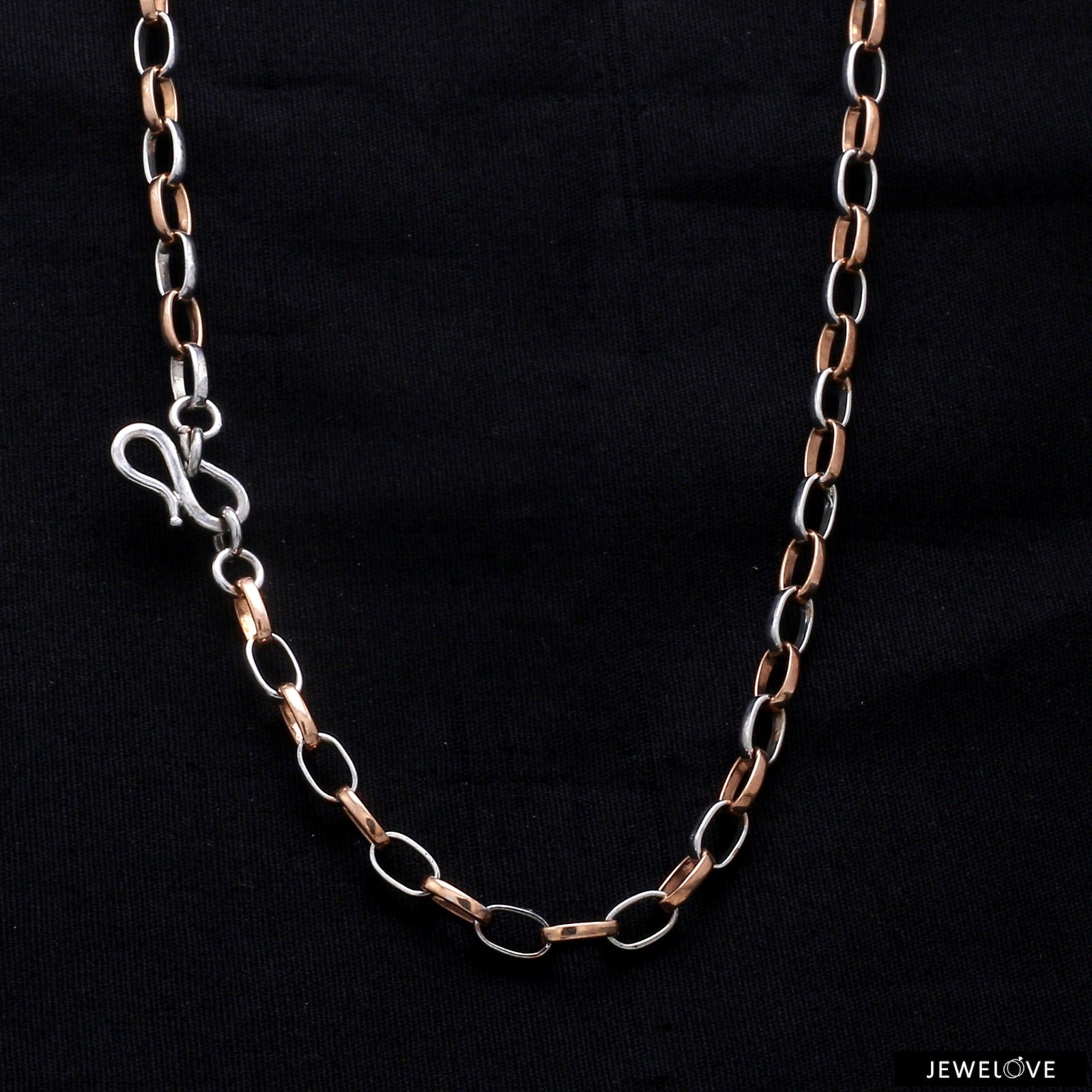 Platinum + Rose Gold Chain for Men JL PT CH 1042   Jewelove.US