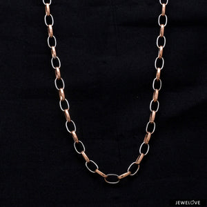 Platinum + Rose Gold Chain for Men JL PT CH 1042