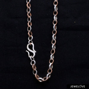 Platinum + Rose Gold Chain for Men JL PT CH 1043   Jewelove.US