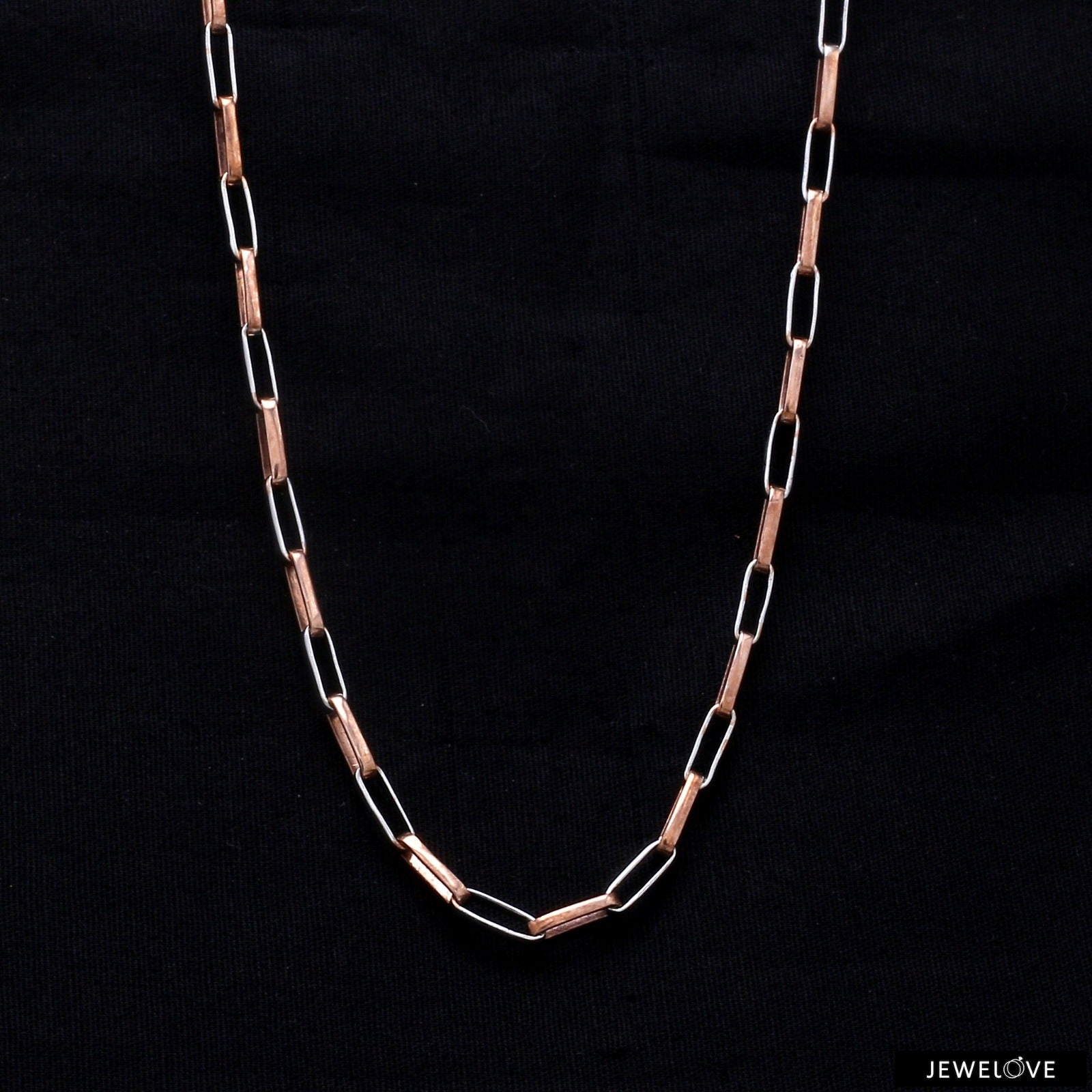 Platinum + Rose Gold Chain for Men JL PT CH 1046