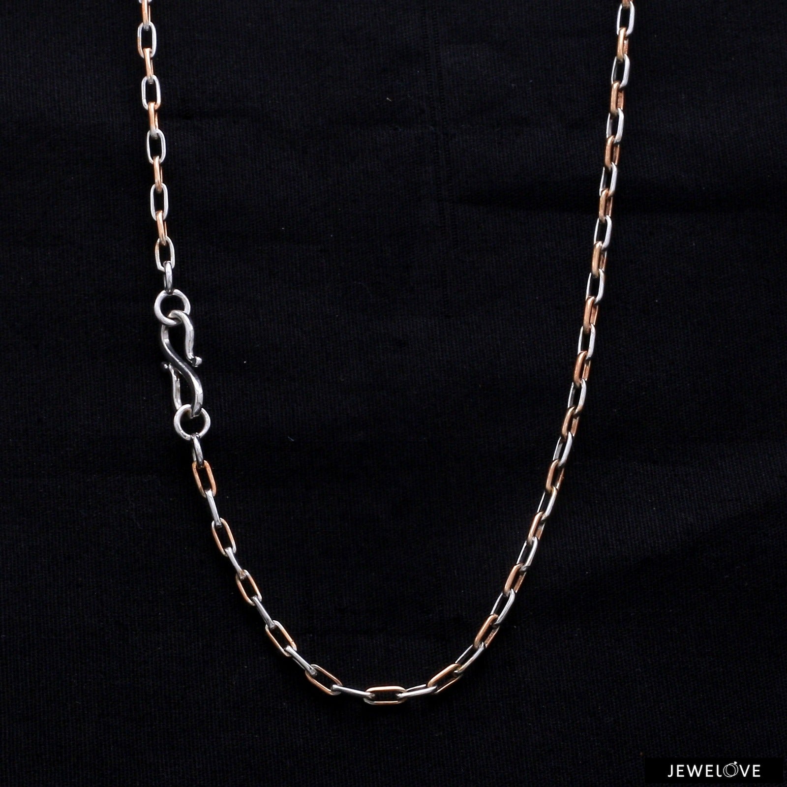 Platinum + Rose Gold Chain for Men JL PT CH 1041
