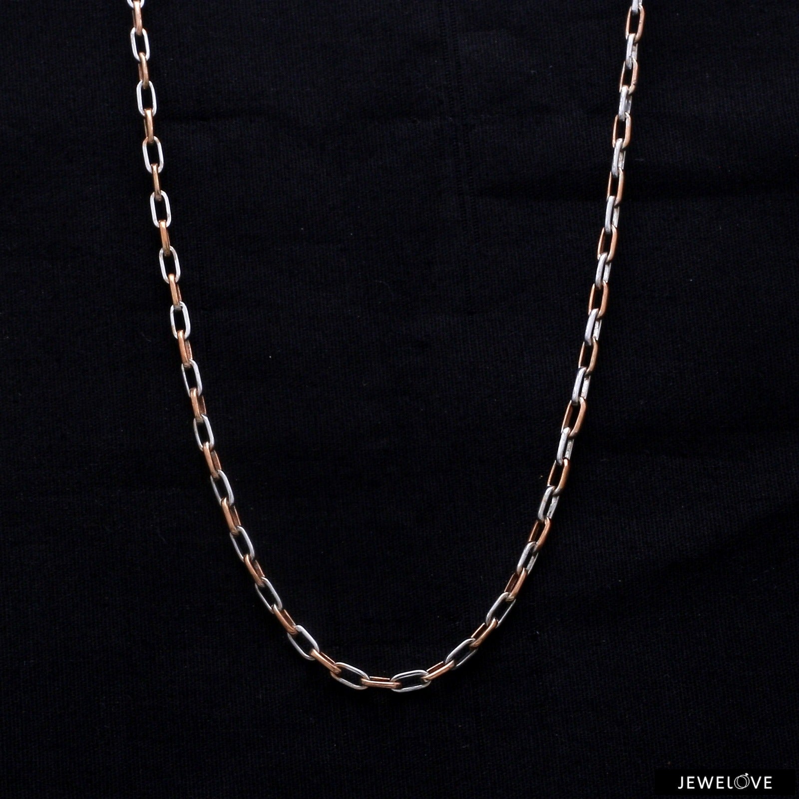 Platinum + Rose Gold Chain for Men JL PT CH 1041