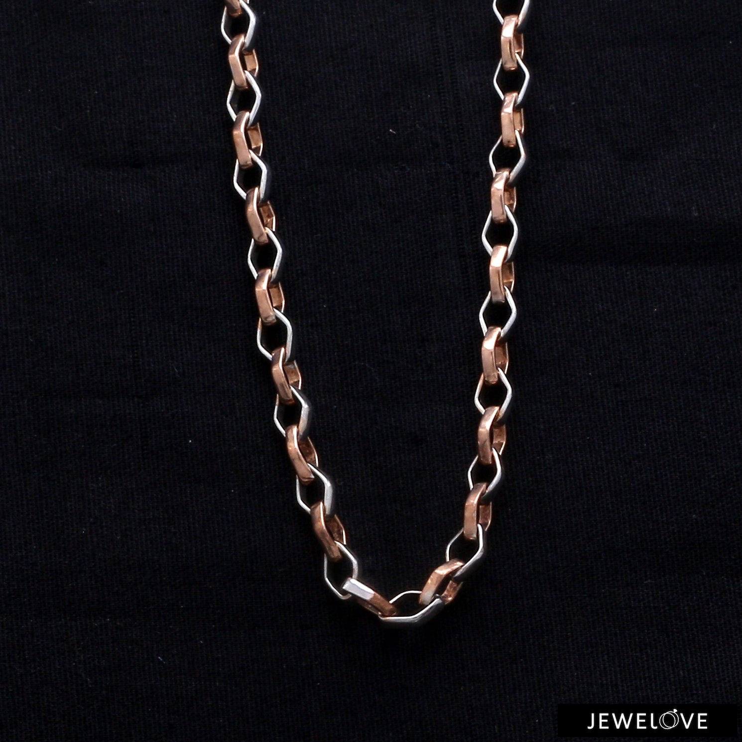 Platinum + Rose Gold Chain for Men JL PT CH 1043