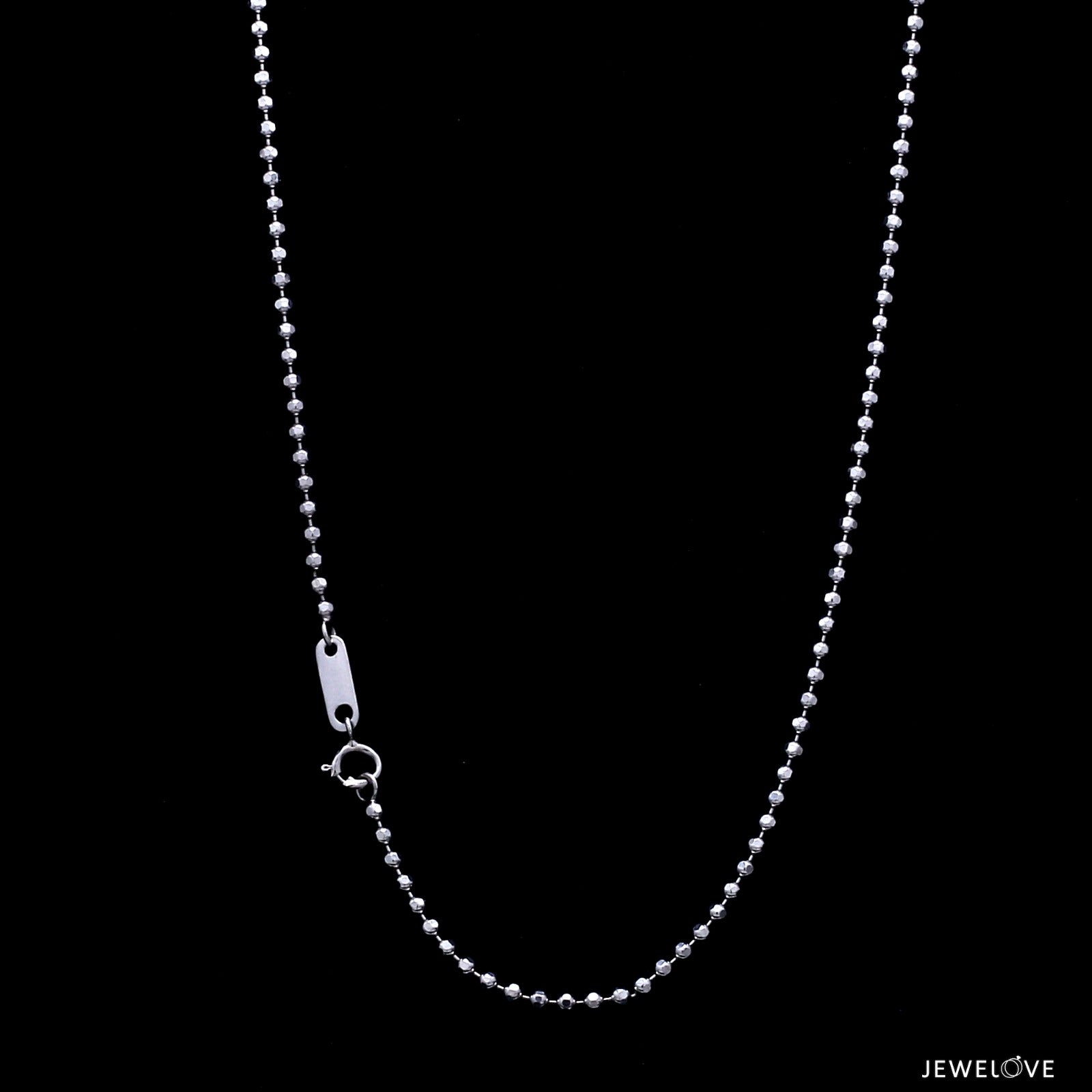 2mm Diamond Cut Balls Japanese Platinum Chain for Women JL PT CH 1147   Jewelove.US