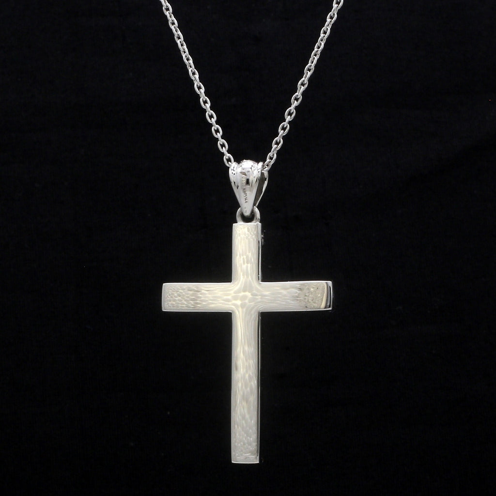 Customised Plain Platinum Cross Pendant JL PT P 243-Z   Jewelove