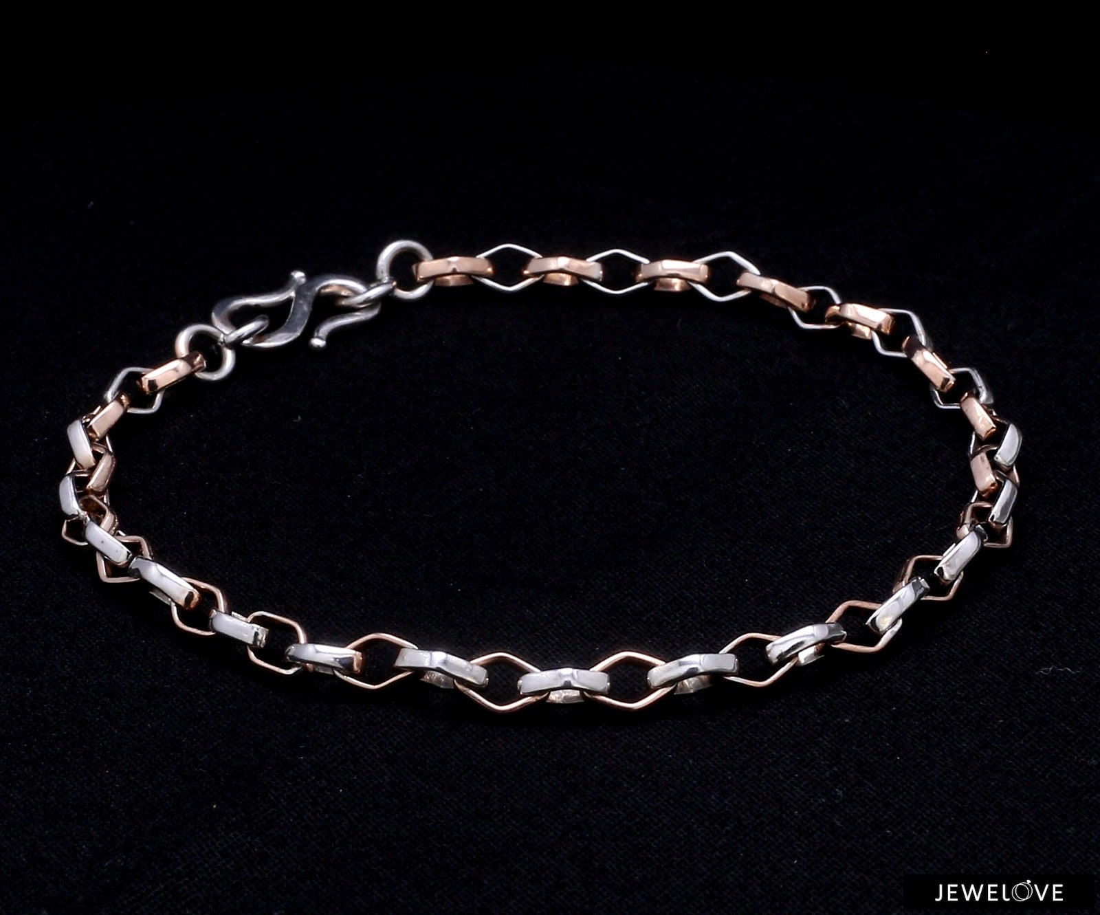 Platinum Rose Gold Bracelet for Men JL PTB 1043   Jewelove.US