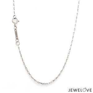 Thin Platinum Chain with Rectangular Links JL PT CH 905   Jewelove.US