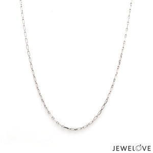 Thin Platinum Chain with Rectangular Links JL PT CH 905   Jewelove.US