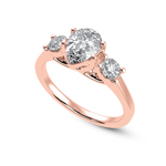 Load image into Gallery viewer, 50-Pointer Pear Cut Solitaire Diamond Accents18K Rose Gold Ring JL AU 1235R-A   Jewelove.US
