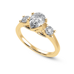 Load image into Gallery viewer, 50-Pointer Pear Cut Solitaire Diamond Accents 18K Yellow Gold Ring JL AU 1235Y-A   Jewelove.US
