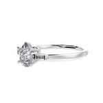 Load image into Gallery viewer, 50-Pointer Pear Cut Solitaire with Baguette Diamond Accents Platinum Ring JL PT 1227-A   Jewelove.US
