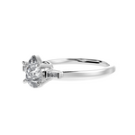 Load image into Gallery viewer, 30-Pointer Pear Cut Solitaire with Baguette Diamond Accents Platinum Ring JL PT 1227   Jewelove.US
