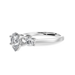 Load image into Gallery viewer, 30-Pointer Pear Cut Solitaire Diamond Accents Platinum Ring JL PT 1235   Jewelove.US
