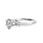 Load image into Gallery viewer, 50-Pointer Pear Cut Solitaire Diamond Accents Platinum Ring JL PT 1235-A   Jewelove.US
