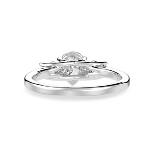30-Pointer Pear Cut Solitaire Diamond Accents Platinum Ring JL PT 1235   Jewelove.US