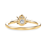 Load image into Gallery viewer, 50-Pointer Pear Cut Solitaire with Baguette Diamond Accents 18K Yellow Gold Ring JL AU 1227Y-A   Jewelove.US
